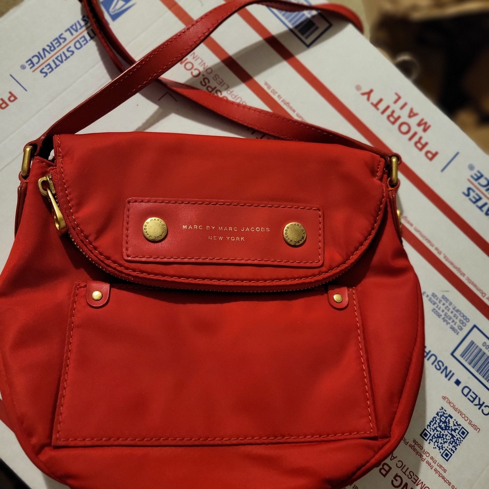 Marc by Marc Jacobs Red Nylon Crossbody Bag